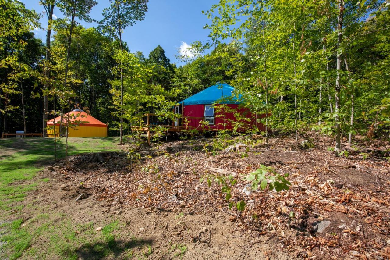 Yourtes Glamping Du Poisson Blanc Notre-Dame-du-Laus ภายนอก รูปภาพ
