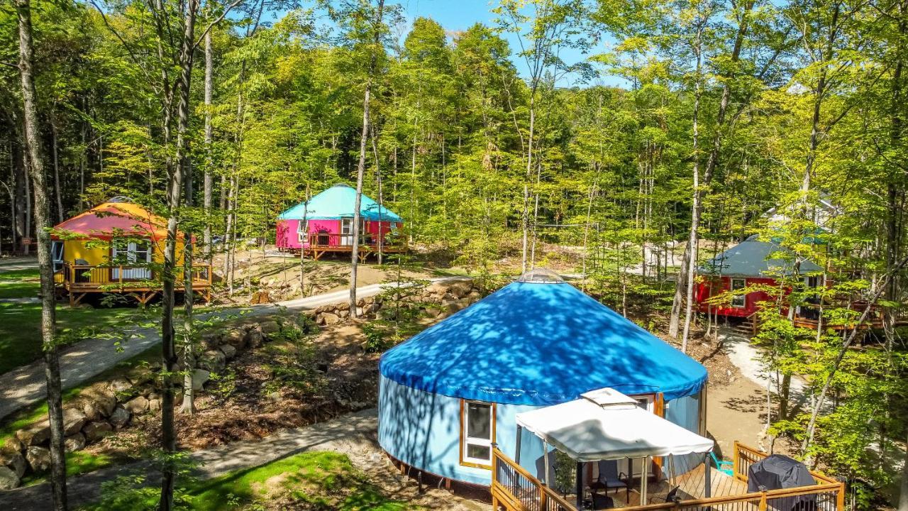 Yourtes Glamping Du Poisson Blanc Notre-Dame-du-Laus ภายนอก รูปภาพ